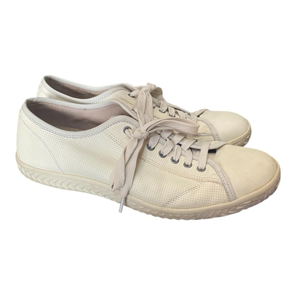 John Varvatos USA Mens Off White Casual Sneakers Size 9.5 Preppy Mens
